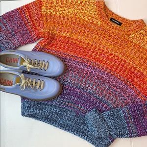 525 America rainbow crew neck sweater M
